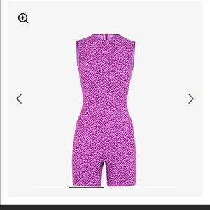 SKIMS X FENDI sleeveless midthigh bodysuit in Colorado, small.